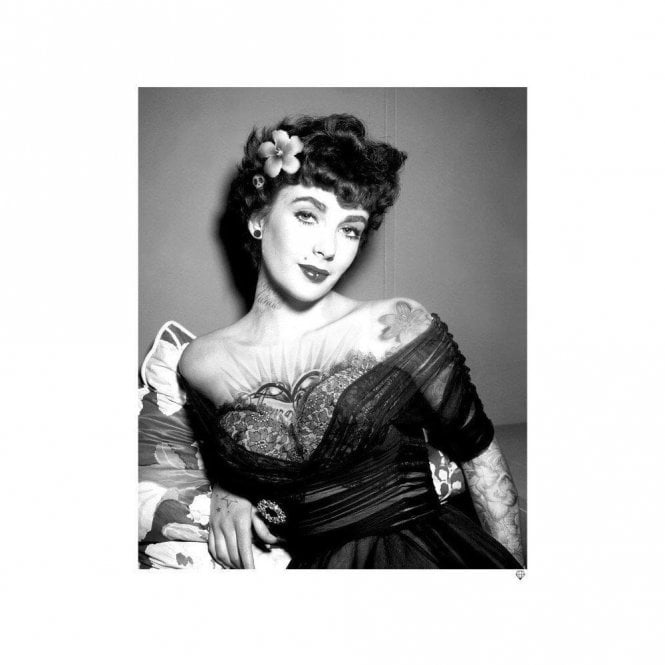 JJ Adams Elizabeth Taylor Tattoo (B&W)