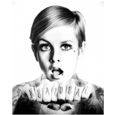 Twiggy Tattoo (B&W)