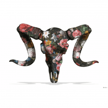 Floral Rams Head