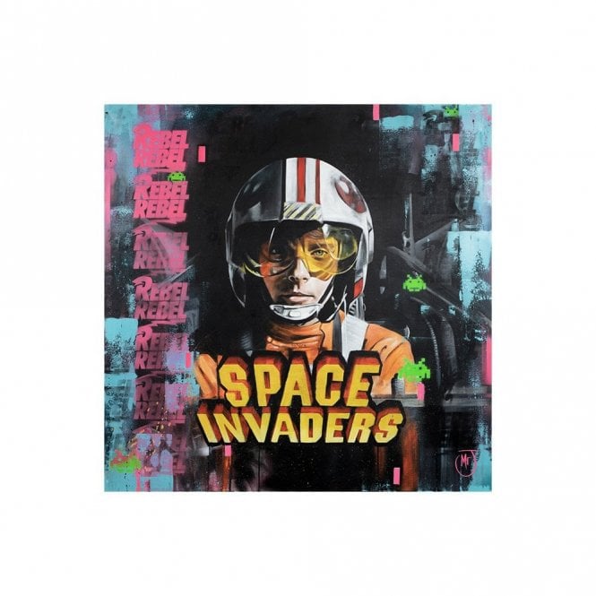 Mr. J Rebel Rebel (Luke Skywalker / Space Invaders Portrait)